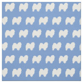 Chow Chow Dog Silhouette Pet Blue Stof (Swatch)