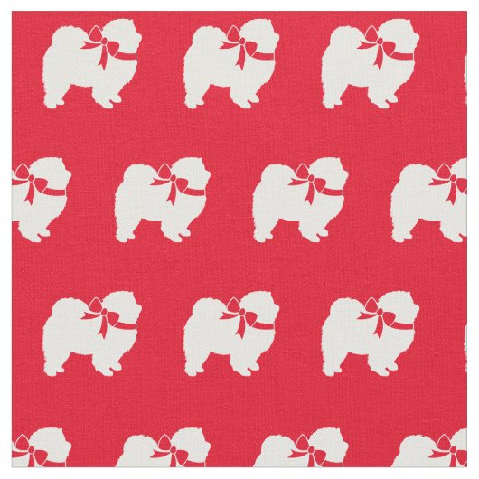 Chow Chow Dog Silhouette Pet Red Stof (Close Up)