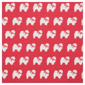 Chow Chow Dog Silhouette Pet Red Stof (Swatch)