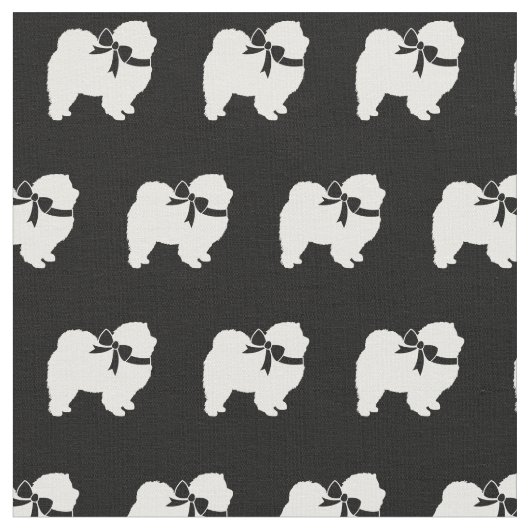 Chow Chow Dog Silhouette Pet Stof (Close Up)