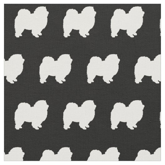 Chow Chow Dog Silhouette Pet Stof (Close Up)
