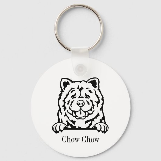Chow Chow dog Sleutelhanger (Voorkant)