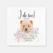 Chow Chow Dog Wedding Cocktail Napkins Servet (Voorkant)