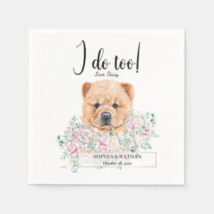 Chow Chow Dog Wedding Cocktail Napkins Servet