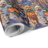 Chow Chow Dogs Trick-or-Treating Halloween Kostuum Cadeaupapier (Rol Hoek)