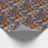 Chow Chow Dogs Trick-or-Treating Halloween Kostuum Cadeaupapier (Hoek)