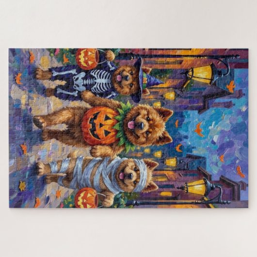 Chow Chow Dogs Trick-or-Treating Halloween Kostuum Legpuzzel (Horizontaal)
