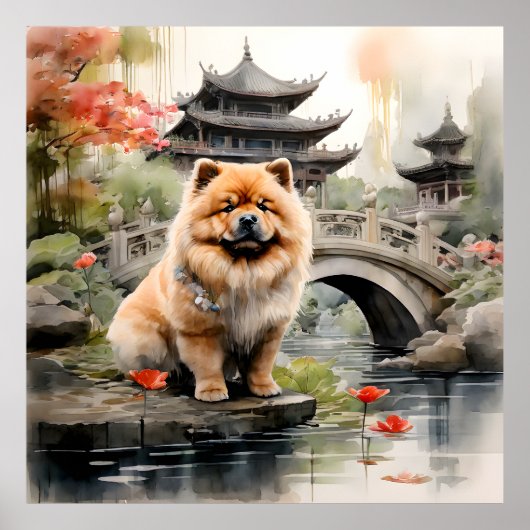 Chow Chow Een Chinese Tuin verkennen Poster (Voorkant)