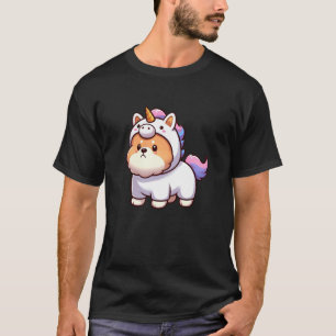 Chow Chow Eenhoorn Hond Grappig Mythologisch Wezen T-shirt