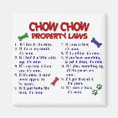 CHOW CHOW Eigendomswetten Magneet (Voorkant)