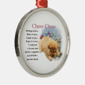 Chow Chow Erfgoed van Liefde Metalen Ornament (Rechts)