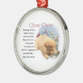 Chow Chow Erfgoed van Liefde Metalen Ornament (Links)