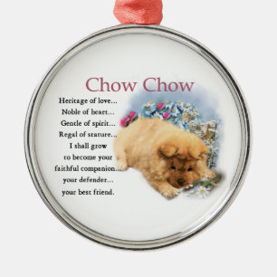 Chow Chow Erfgoed van Liefde Metalen Ornament