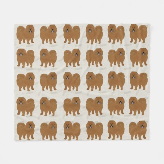 Chow Chow Fleece Blanket Deken (Voorkant (Horizontaal))