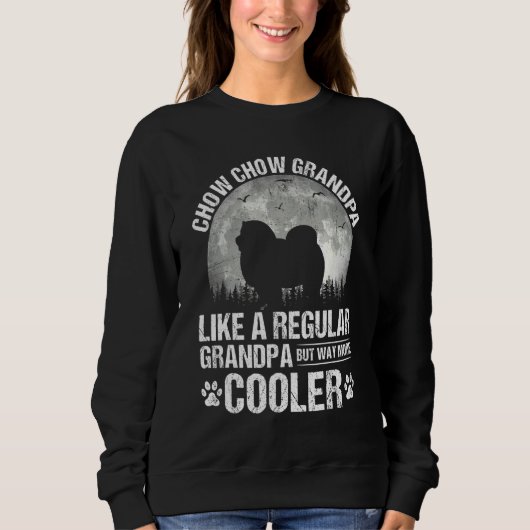 Chow Chow Grandpa Moon Dog Vaderdag Trui (Voorkant)