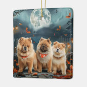 Chow Chow Halloween Griezelig Keramisch Ornament (Links)