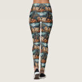 Chow Chow Halloween Griezelig Leggings (Achterkant)