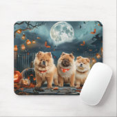 Chow Chow Halloween Griezelig Muismat (Met muis)