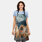 Chow Chow Halloween Griezelig Schort (Gedragen)