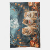 Chow Chow Halloween Griezelig Theedoek (Verticaal)