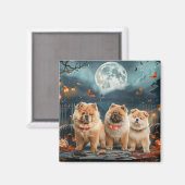 Chow Chow Halloween Spokenkelig Magneet (Voorkant / Achterkant)