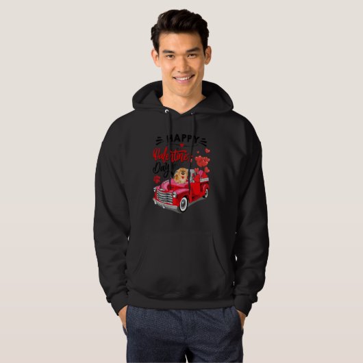 Chow Chow Heart Red Truck Happy Valentine Day Dog Hoodie (Voorkant volledig)
