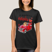 Chow Chow Heart Red Truck Happy Valentine Day Dog T-shirt (Voorkant)