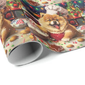 Chow Chow Holiday Baking: Feestelijke Kerst Cadeaupapier (Rol Hoek)