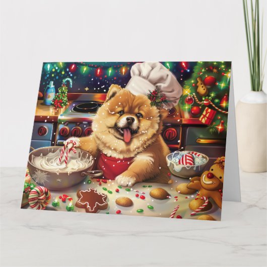 Chow Chow Holiday Baking: Feestelijke Kerst Kaart (Voorkant)