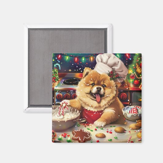 Chow Chow Holiday Baking: Feestelijke Kerst Magneet (Voorkant / Achterkant)