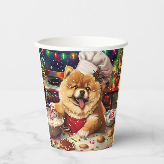 Chow Chow Holiday Baking: Feestelijke Kerst Papieren Bekers (Voorkant)