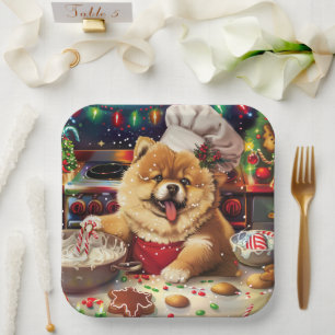 Chow Chow Holiday Baking: Feestelijke Kerst Papieren Bordje
