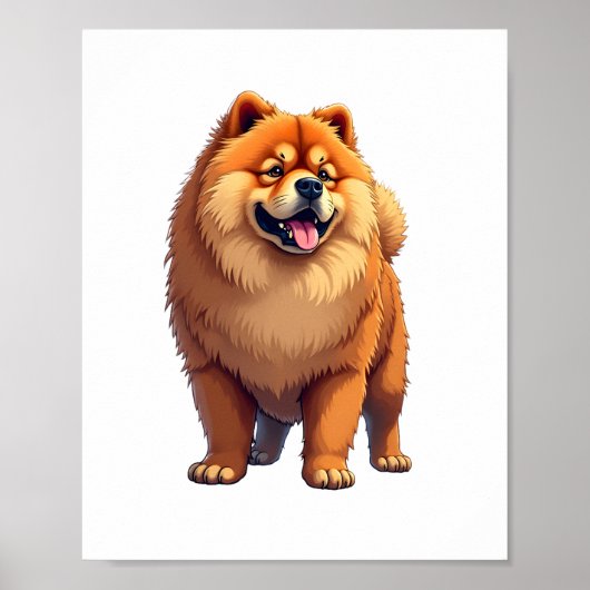 Chow Chow Hond Chinees Hondenras voor een Chow Cho Poster (Voorkant)