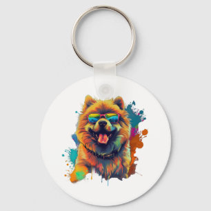 Chow Chow Hond Chinees Hondenras voor een Chow Cho Sleutelhanger