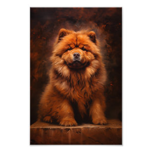 Chow chow hond foto afdruk