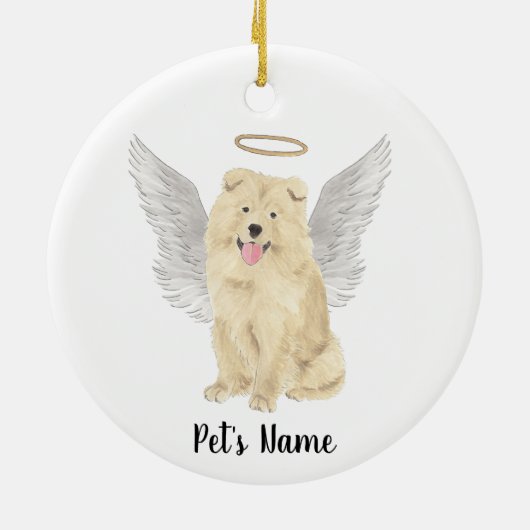 Chow Chow-hond Herdenkingsmonument Keramisch Ornament (Achterkant)