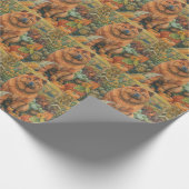 Chow Chow-hond Herfst Oogst Dankdag Cadeaupapier (Hoek)