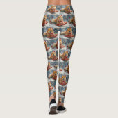 Chow Chow-hond in slee Let it Snow Kerstmis Leggings (Achterkant)