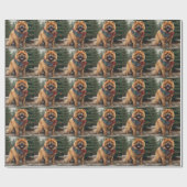 Chow Chow-hond in sneeuw Kerstmis Cadeaupapier (Vlak)