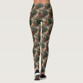 Chow Chow-hond in sneeuw Kerstmis Leggings (Achterkant)