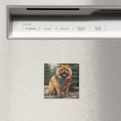 Chow Chow-hond in Sneeuw Kerstmis Magneet (Insitu (Vaatwasser))