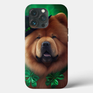 Chow Chow-hond in St. Patrick's Day-jurk Case-Mate iPhone Case
