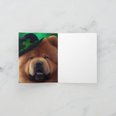 Chow Chow-hond in St. Patrick's Day-jurk Kaart (Binnen)