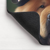 Chow Chow-hond in St. Patrick's Day-jurk Muismat (Hoek)