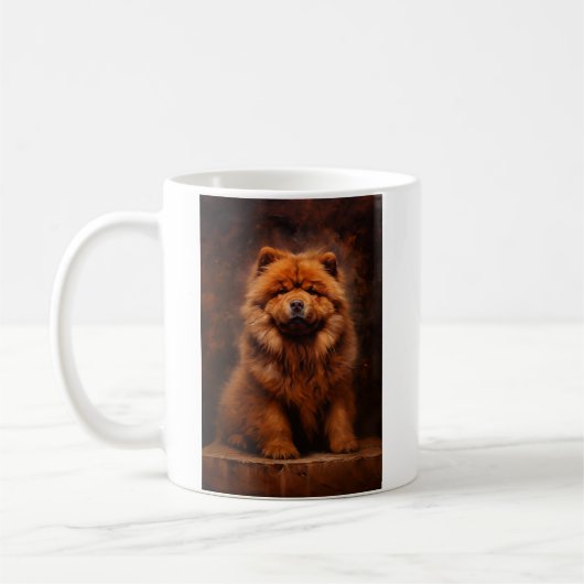 Chow chow hond koffiemok (Links)