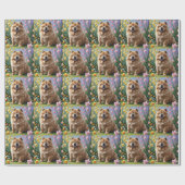 Chow Chow Hond Lente Bloemen Schilderij Cadeaupapier (Vlak)