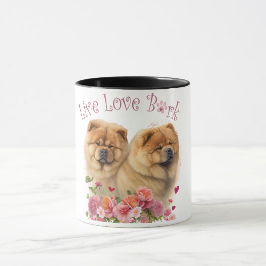 Chow Chow Hond Moeder Bloemstuk Mok (Midden)