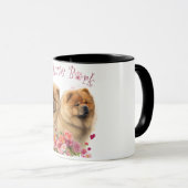Chow Chow Hond Moeder Bloemstuk Mok (Voorkant rechts)
