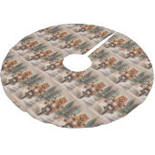 Chow Chow Hond Rijden Motorfiets Kerstmis Kerstboom Rok (Gekanteld)