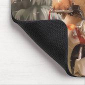 Chow Chow Hond Rijden Motorfiets Kerstmis Muismat (Hoek)